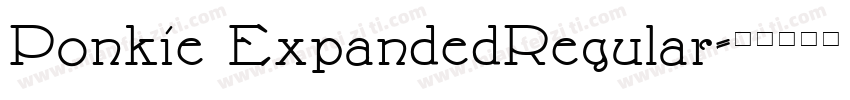 Ponkie ExpandedRegular字体转换